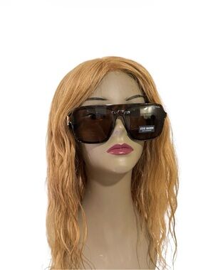 Ellie Oversized Brown Gradient Shield Sunglasses